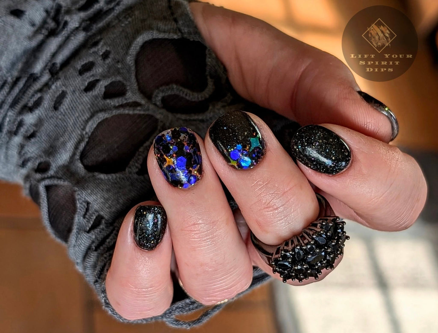 BLACK BLING RING