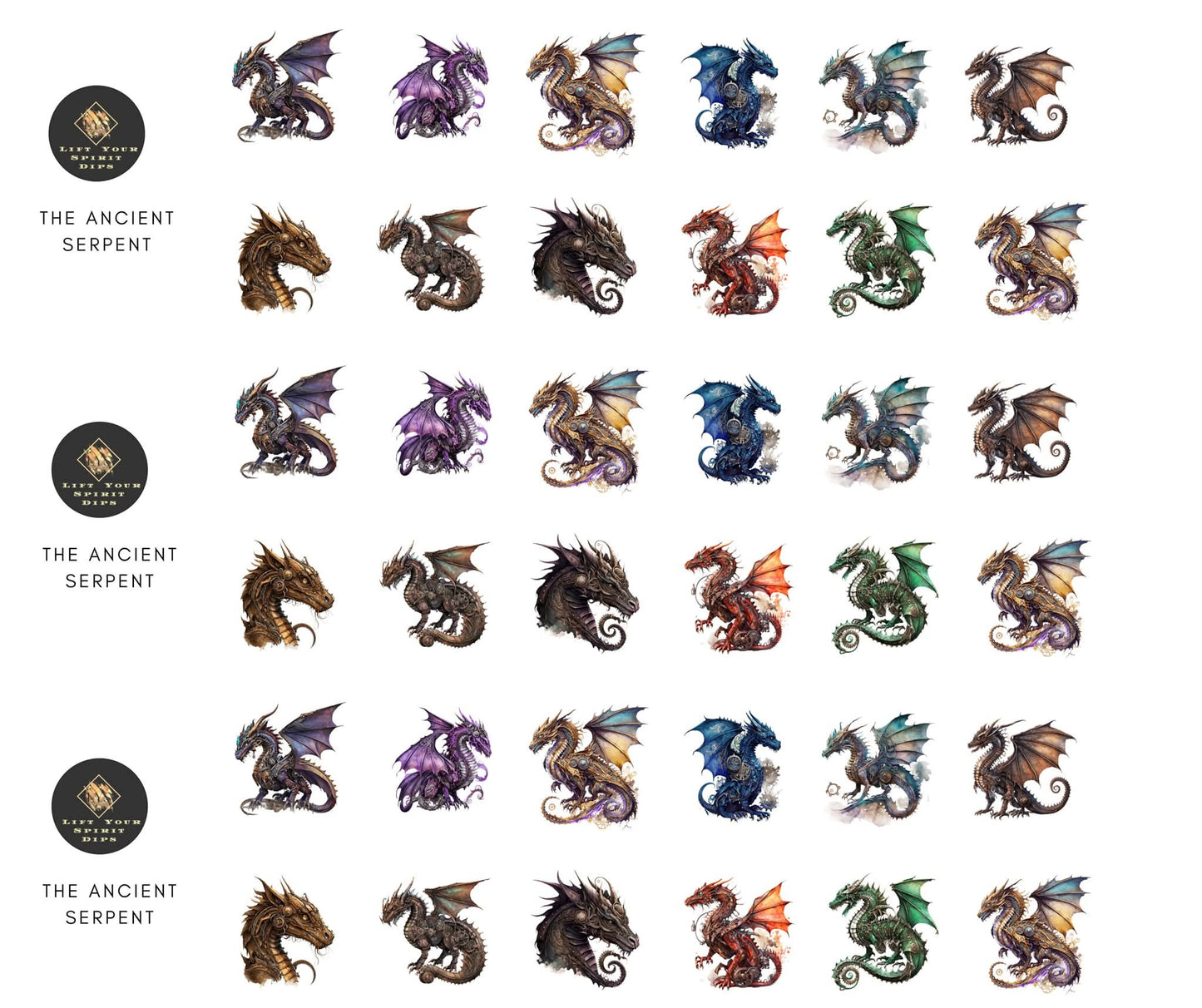 THE ANCIENT SERPENT WATERSLIDE DECALS