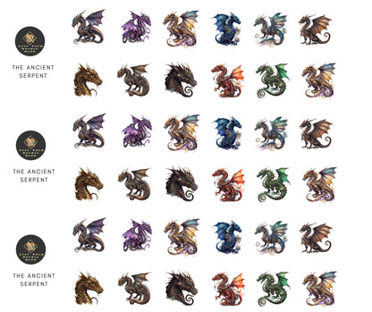 THE ANCIENT SERPENT WATERSLIDE DECALS