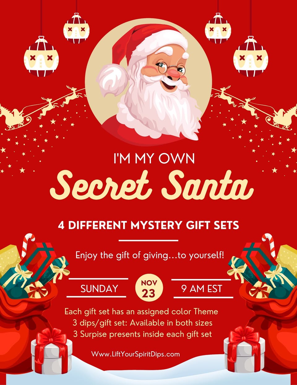 I'M MY OWN SECRET SANTA GIFT BAGS
